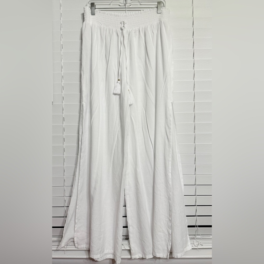 #6)  NWOT Time and Tru lightly sheer cover up pants with side slit  1X(16W-18W)
